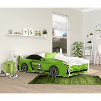 Dětská postel auto MIKE 160x80 cm - zelená (20)