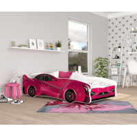 Dětská postel auto NATHAN 160x80 cm - růžová (18)