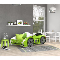 Dětská postel auto SAM 140x70 cm - zelená (13)
