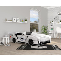 Dětská postel auto SCOTT 160x80 cm - bílá (19)