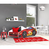 Dětská postel auto THOMAS 140x70 cm - červená (1)