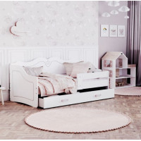 Dětská jednolůžková postel LILI se šuplíkem 160x80 cm - bílá