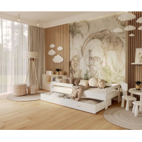 Dětská postel se šuplíkem HUGO V - 160x80 cm - bílá