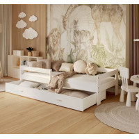 Dětská postel se šuplíkem HUGO V - 190x80 cm - bílá