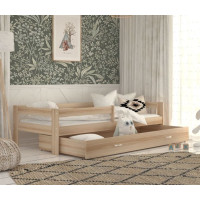 Dětská postel se šuplíkem HUGO V - 160x80 cm - dekor borovice