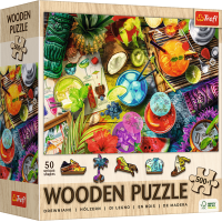 TREFL Dřevěné puzzle Barevné koktejly 501 dílků