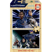 EDUCA Dřevěné puzzle Lightyear 2x50 dílků