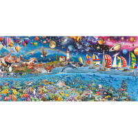 EDUCA Panoramatické puzzle Život 3000 dílků