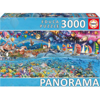EDUCA Panoramatické puzzle Život 3000 dílků
