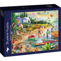 BLUEBIRD Puzzle Letní kempování u jezera 500 dílků
