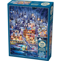 COBBLE HILL Puzzle Lyžařské město 500 dílků