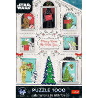 TREFL Puzzle Premium Plus Star Wars: Merry Force Be With You 1000 dílků