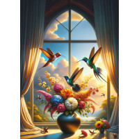 ART PUZZLE Puzzle Symfonie křídel a květin 500 dílků