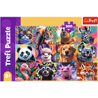 TREFL Puzzle Veselé zvířecí portréty 300 dílků