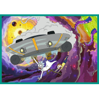 TREFL Puzzle Zvrácený svět Ricka a Mortyho 4x250 dílků