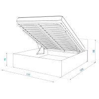 Postel PANAMA 200x120 cm - dub craft