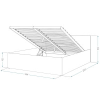 Postel PANAMA 200x140 cm - dub craft/šedá