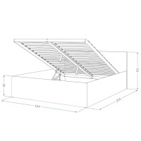 Postel PANAMA 200x160 cm - dub craft/bílá