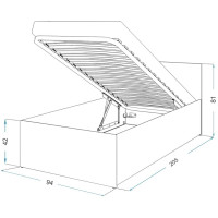 Postel PANAMA 200x90 cm - bílá
