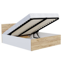 Postel PANAMA 200x120 cm - bílá/dub craft