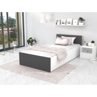 Postel PANAMA 200x90 cm - bílá/šedá