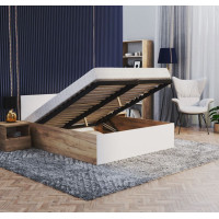 Postel PANAMA 200x180 cm - dub craft/bílá