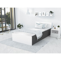 Postel PANAMA 200x90 cm - šedá/bílá