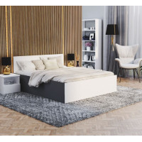 Postel PANAMA 200x120 cm - šedá/bílá