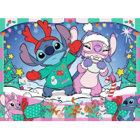 RAVENSBURGER Puzzle Disney: Stitch o Vánocích XXL 100 dílků