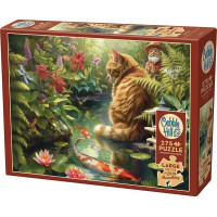COBBLE HILL Puzzle Kočka a Koi kapři XL 275 dílků