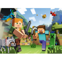 RAVENSBURGER Puzzle Minecraft: Steve a Alex XXL 100 dílků