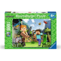 RAVENSBURGER Puzzle Minecraft: Steve a Alex XXL 100 dílků