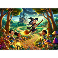 ART PUZZLE Puzzle Roztomilá čarodějnice 100 dílků