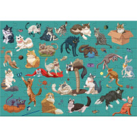 DODO Puzzle Zábavné kočky 100 dílků