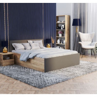 Postel PANAMA 200x180 cm - dub craft/šedá