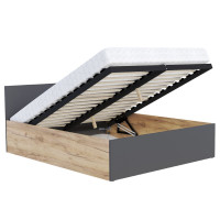 Postel PANAMA 200x180 cm - dub craft/šedá