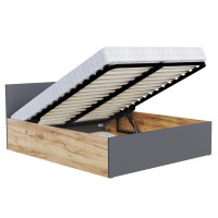 Postel PANAMA 200x180 cm - dub craft/šedá