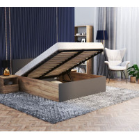 Postel PANAMA 200x180 cm - dub craft/šedá