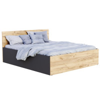 Postel PANAMA 200x180 cm - šedá/dub craft