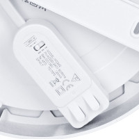 Solight LED mini panel koupelnový 2v1, 3CCT, podhledový/přisazený, 18W, 1530lm, IP54, stříbrná, kulatý