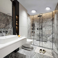 Solight LED mini panel koupelnový 2v1, 3CCT, podhledový/přisazený, 18W, 1530lm, IP54, bílá, kulatý