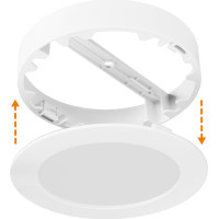 Solight LED mini panel koupelnový 2v1, 3CCT, podhledový/přisazený, 18W, 1530lm, IP54, bílá, kulatý