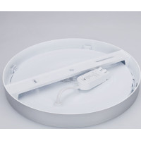 Solight LED mini panel koupelnový 2v1, 3CCT, podhledový/přisazený, 24W, 2040lm, IP54, stříbrná, kulatý