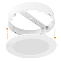 Solight LED mini panel koupelnový 2v1, 3CCT, podhledový/přisazený, 24W, 2040lm, IP54, bílá, kulatý