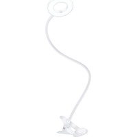 Solight LED stmívatelná stolní lampička s klipem bílá, 300lm, nastavitelná teplota světla, USB