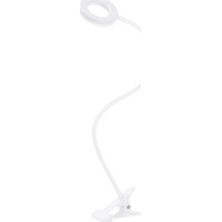 Solight LED stmívatelná stolní lampička s klipem bílá, 300lm, nastavitelná teplota světla, USB