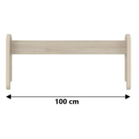 Odnímatelná zábrana k dětské posteli MAX - 1x dlouhá + 1x krátká - bílá - 193 cm
