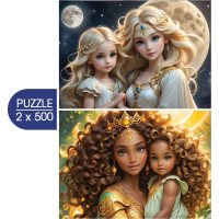 ALIPSON Puzzle Mère et Fille: La Lune et le Soleil 2x500 dílků