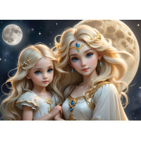 ALIPSON Puzzle Mère et Fille: La Lune et le Soleil 2x500 dílků