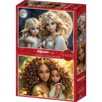 ALIPSON Puzzle Mère et Fille: La Lune et le Soleil 2x500 dílků
